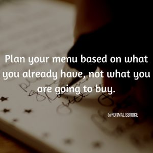 Plan a menu based on what you already have