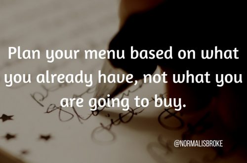 Plan a menu based on what you already have