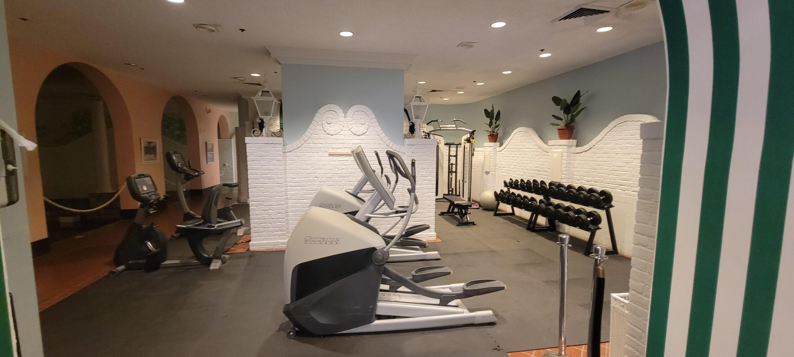 Fitness Center next to the pool at The Greenbrier resort