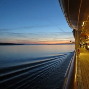 Cruise ship on calm seas