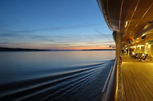 Cruise ship on calm seas